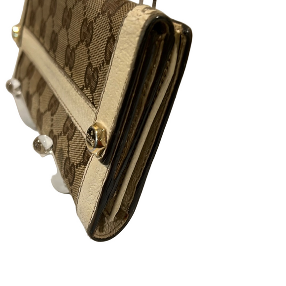 Gucci Monogram Leather Long Snap Wallet - Picture 13 of 14